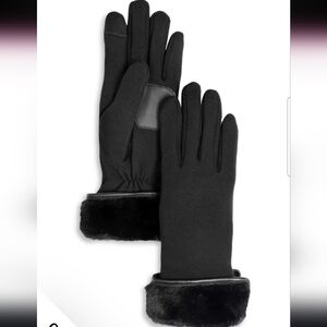 Echo new York Fold Down Faux Fur Cuff Glove medium NWT